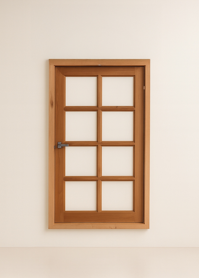 Vitro Capela de Madeira Quadriculado em Reto