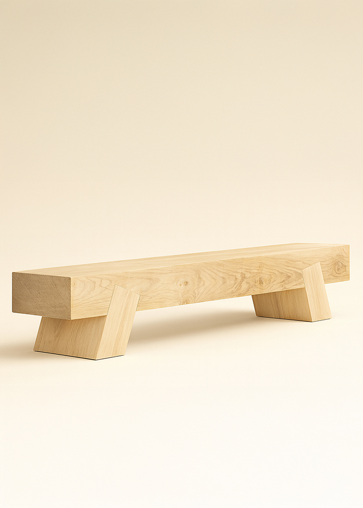 Banco de Madeira Monólito