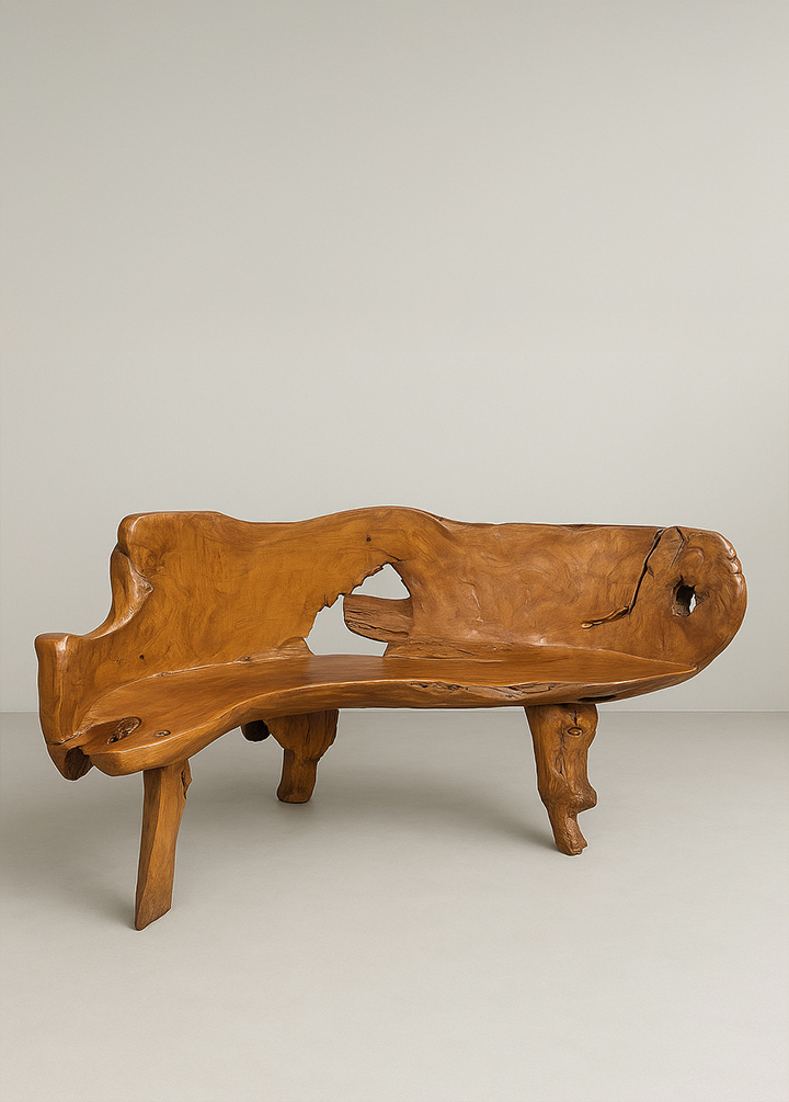 Banco de Madeira Orgânico