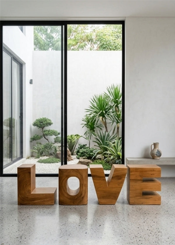 Banco de Madeira Love
