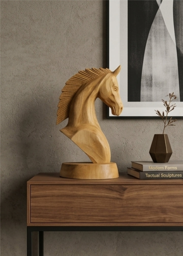 Escultura de Madeira Cavalo