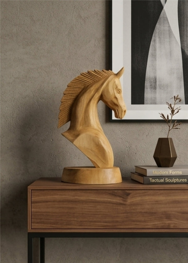 Escultura de Madeira Cavalo