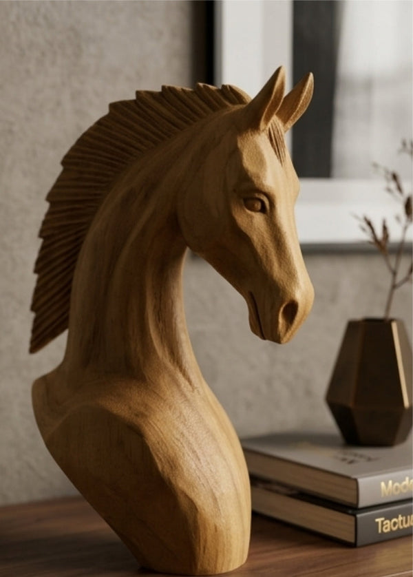 Escultura de Madeira Cavalo