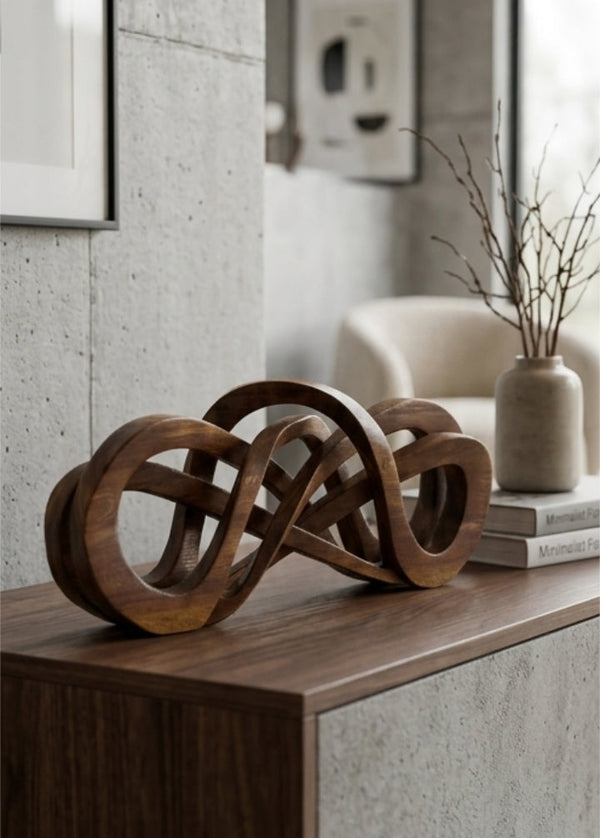 Escultura de Madeira Infinity