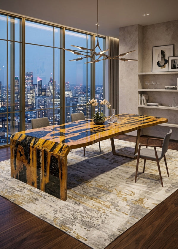 Mesa de Jantar Curve Crystal