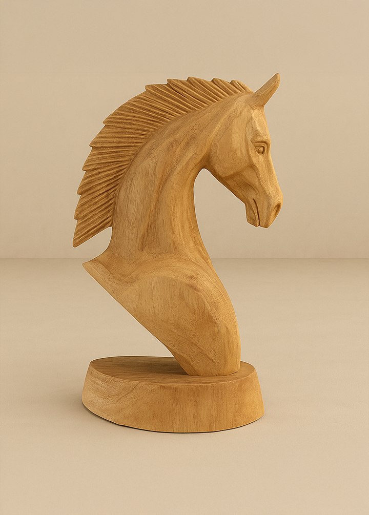 Escultura de Madeira Cavalo