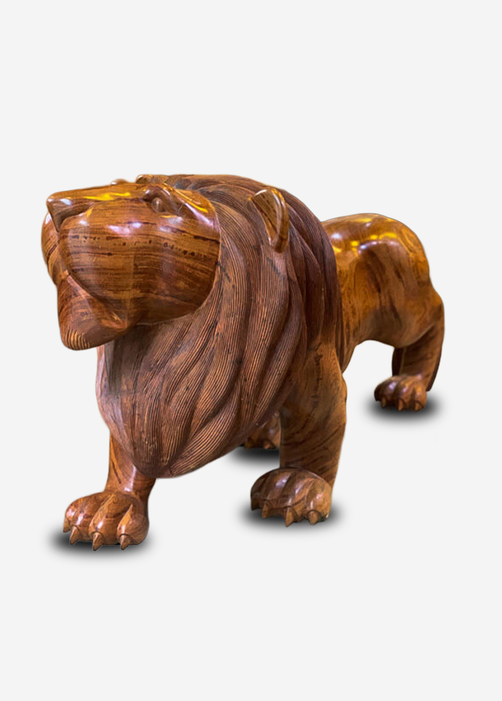 Escultura de Madeira Leão M