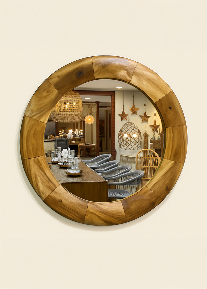 Espelho de Madeira Solaris