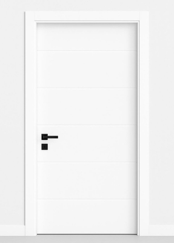 Porta Branca Frisada