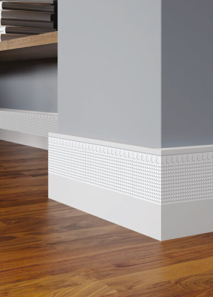 Rodapé Branco Poliestireno R26