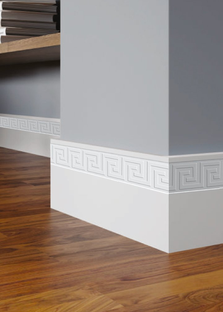 Rodapé Branco Poliestireno R33