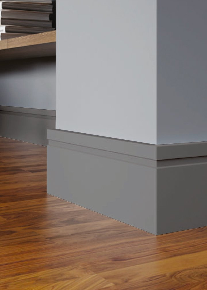 Rodapé Cinza Poliestireno 1 Friso