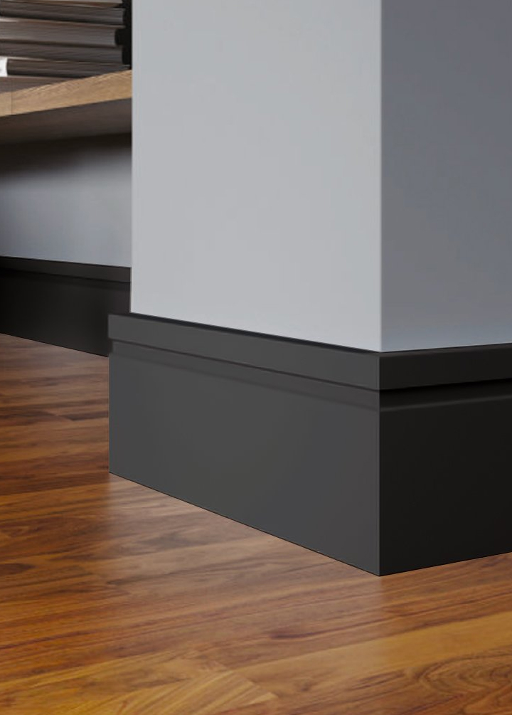 Rodapé Preto Poliestireno 1 Friso