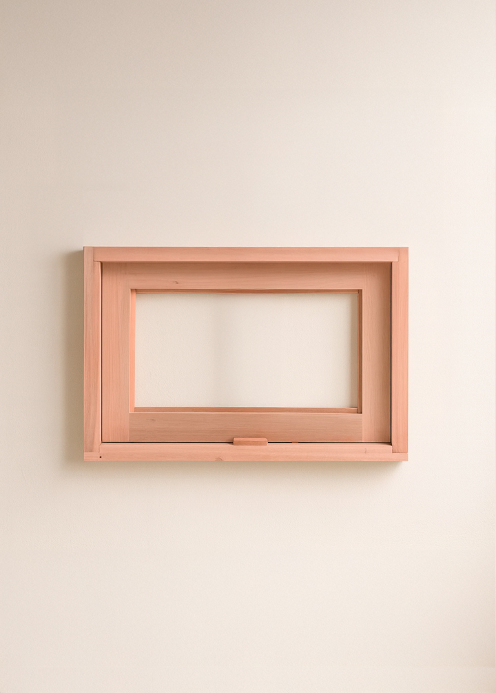 Vitro Basculante de Madeira Panoramico Reto