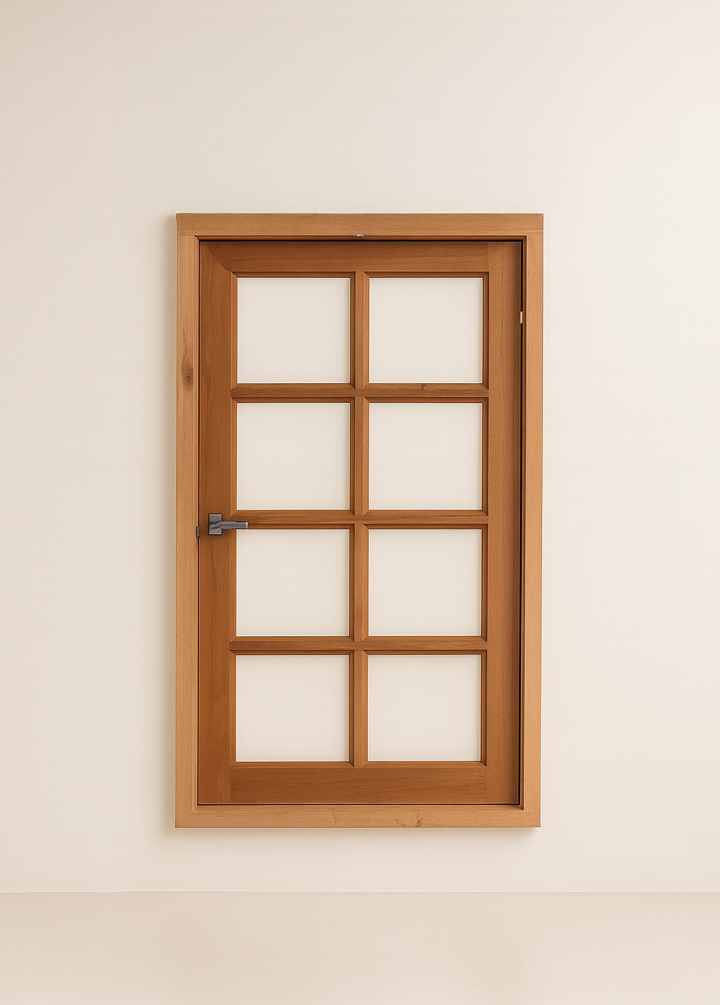 Vitro Capela de Madeira Quadriculado em Reto