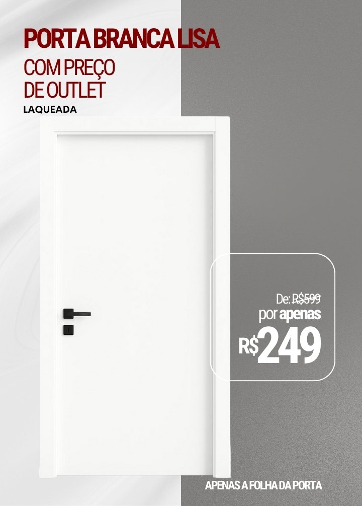 Porta Branca Lisa - Laqueada